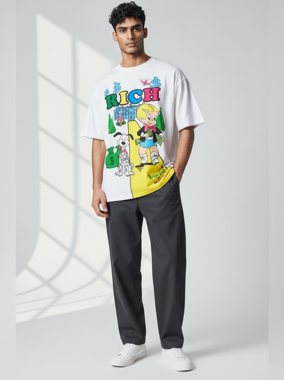 Reason X Richie Rich Graphic Baller Tee In White